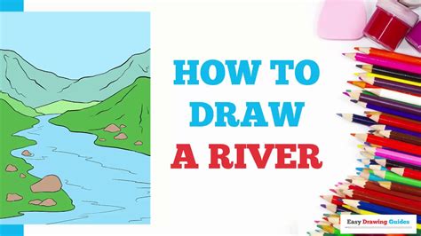 Flowing River Drawing Easy Canvas Valley
