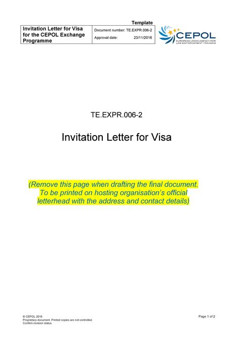 50 Best Invitation Letters For Visa And General Templatelab Tea Band