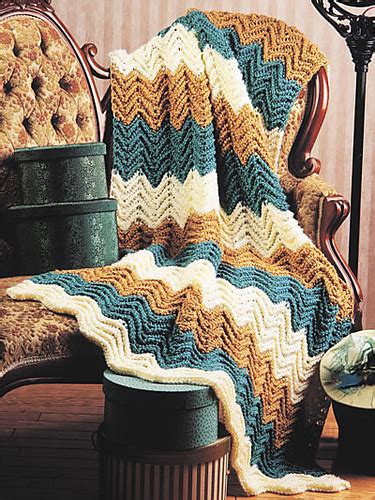 Ravelry Striped Ripple Afghan Pattern By Diane Poellot