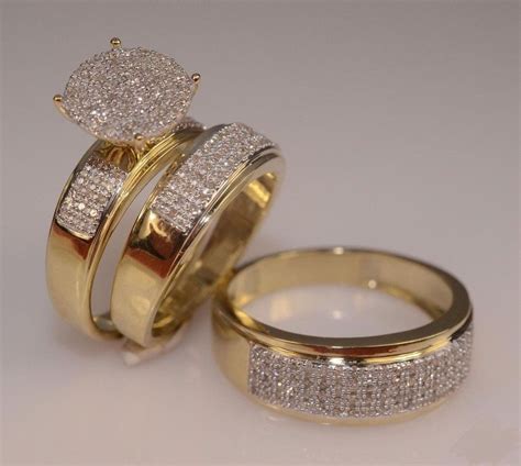 Wedding Ring Sets His And Hers Gold Jenniemarieweddings