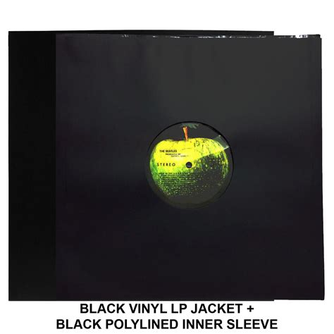 Blank Black Vinyl Lp Jacket And Inner Sleeve Bundle