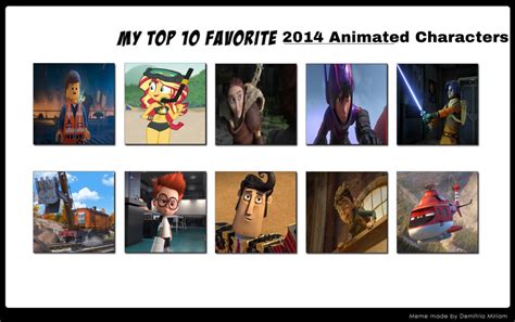Top 10 Favourite 2014 Animated Characters By Geononnyjenny On Deviantart