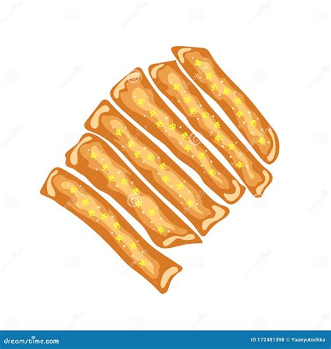 Cheese Bread Sticks Stock Vector Illustration Of Bread 172481398
