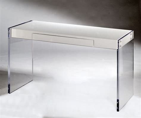 Whether you call it lucite furniture, plexiglass furniture or perspex furniture, the common generic name is acrylic, and it's clearer than glass furniture, half the weight, and up to 17x more shatter resistant! Acrylic Desk Category Muniz Plastics