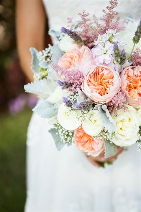 Peach Garden Roses Bouquet