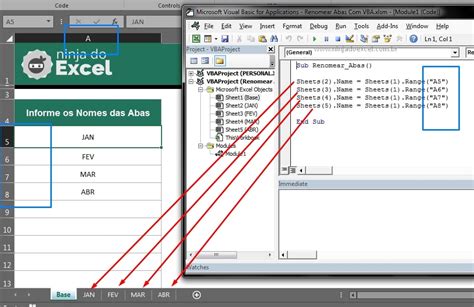 Mudar Nome de Várias ABAS ao Mesmo Tempo no Excel Ninja do Excel