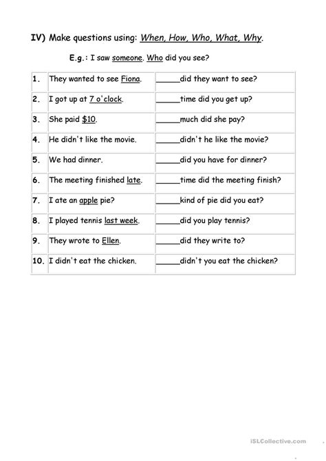 Wh Questions For Kindergarten Wh Questions Kids English 3d6