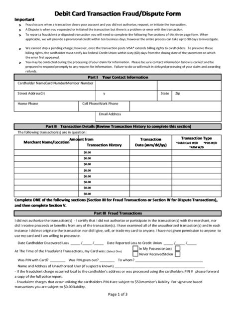 Maybe you would like to learn more about one of these? Debit Card Transaction Fraud/dispute Form printable pdf download