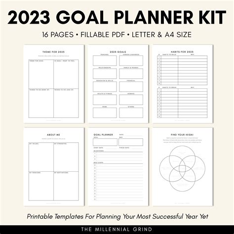 2023 Goal Planner 2023 Goal Tracker 2023 New Year Goal Planning Goal