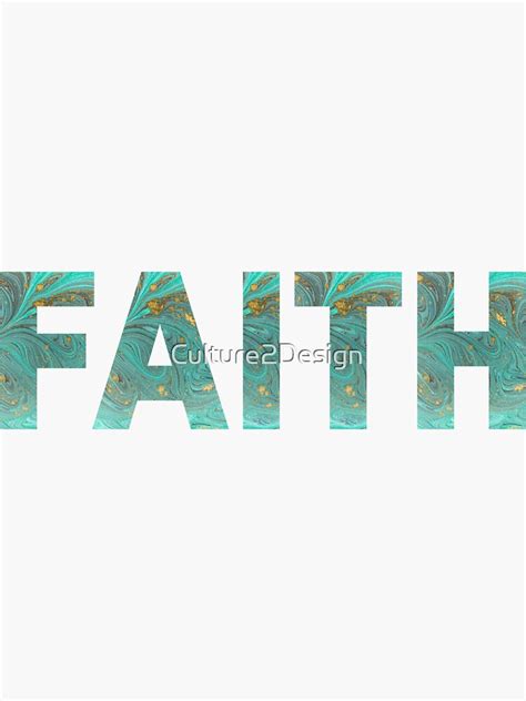 Faith Inspirational Sticker By Culture2design Redbubble