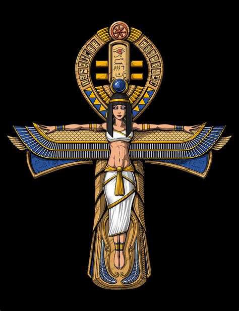 Egyptian Ankh Cross Digital Art By Nikolay Todorov Pixels