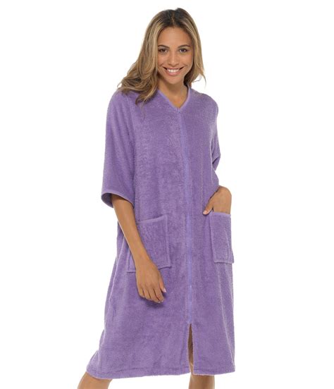 undercover towelling dressing gown 100 cotton zip up terry toweling bathrobe ebay