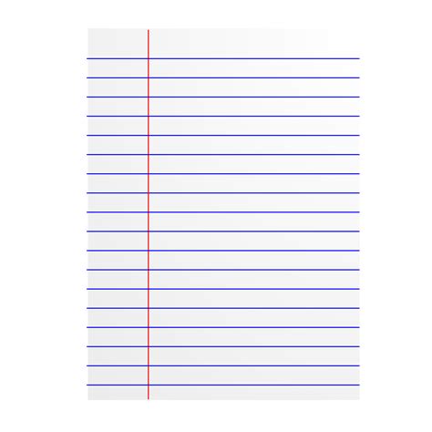 Paper Transparent Lined School Notebook Paper Sheet Png Image Png