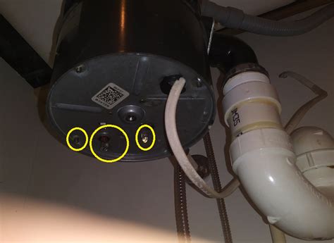 Kitchen garbage disposals are wondrous appliances, helping to clean away unwanted food scraps in a jiffy. Water leaking out of bolts on bottom of garbage disposal ...