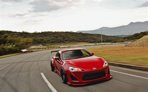 Red Toyota 82 Scion Fr S Rocket Bunny Car Red Cars Hd Wallpaper