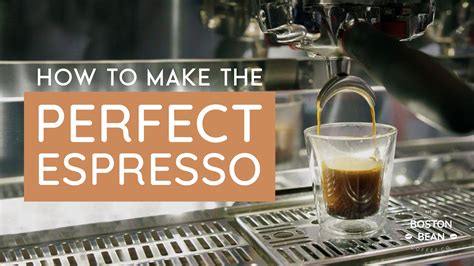 How To Make The Perfect Espresso Boston Bean Coffee Co