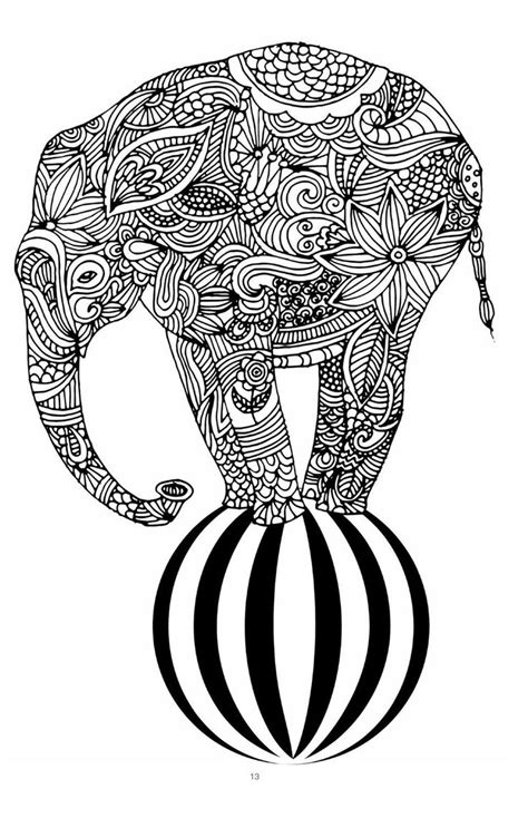 Mind Massage Colouring Book For Adults Elephant Coloring Page Coloring Books Color