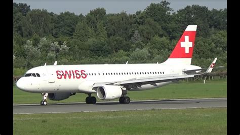 Landing Swiss A320 Sharklets Hamburg Airport Youtube