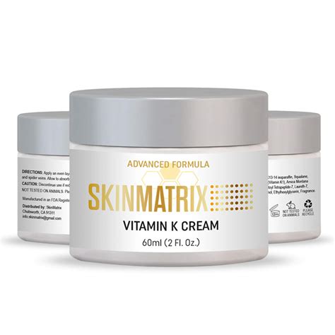 In another trial that tested a blend of vitamin k, caffeine and emu oil, testers also showed an improvement in dark circles and skin elasticity within three weeks. The Best Vitamin K Cream For Spider Veins On Legs - Home ...