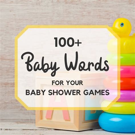 Ultimate List Of 100 Baby Words List Baby Shower Pictionary Charades