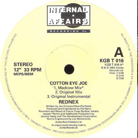 Rednex Cotton Eye Joe Original Mix Youtube