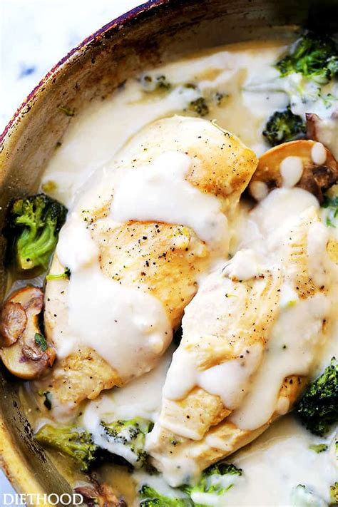 Easy Creamy Broccoli Chicken Alfredo Recipe Diethood