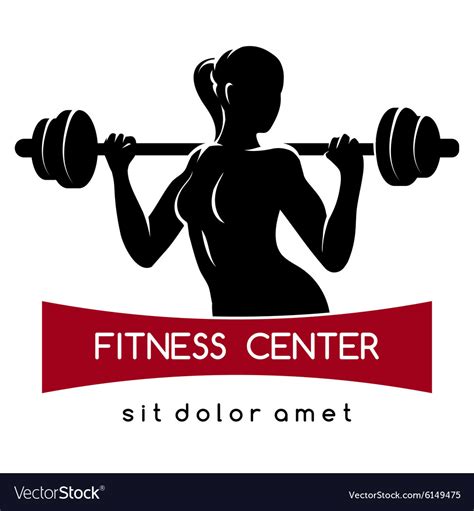 Fitness Center Or Gym Logo Royalty Free Vector Image