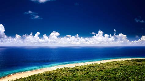 Guam Beach Blue Ocean Sky White Cloud Preview