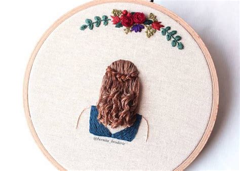 Not embroidery with hairs, but how to embroider a person's hair in a portrait or something like this. Beautiful 3D Embroidery Uses Thread to Mimic Gorgeous Hair