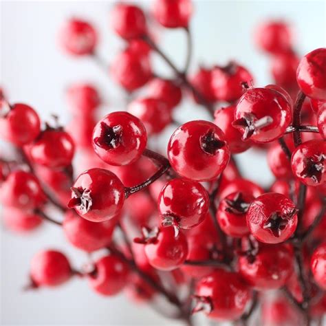 Red Artificial Berry Picks Picks Sprays Floral Supplies Craft