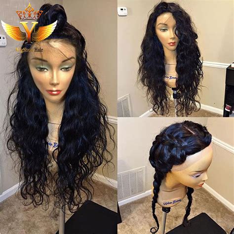 Custom Made Human Hair Wigs For Black Women Braided Lace Front Ponytail