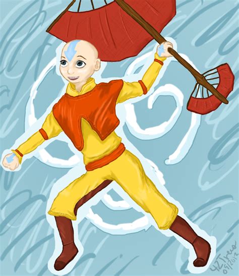 Aang With His Glider By Iamcortney On Deviantart