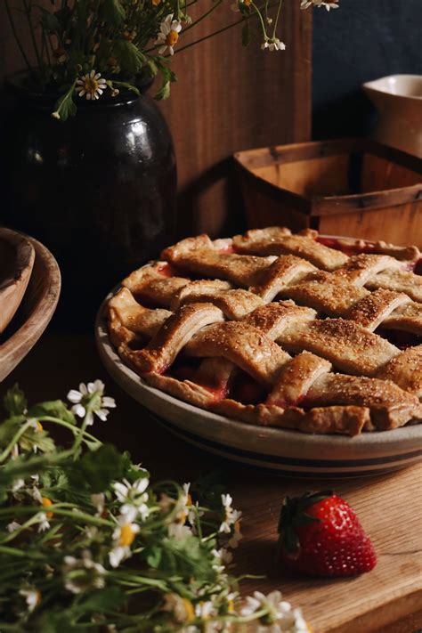Eating Seasonally Rustic Rhubarb Strawberry Pie — Calico And Twine