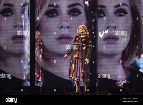 Adele On Stage During The 2016 Brit Awards At The O2 Arena London