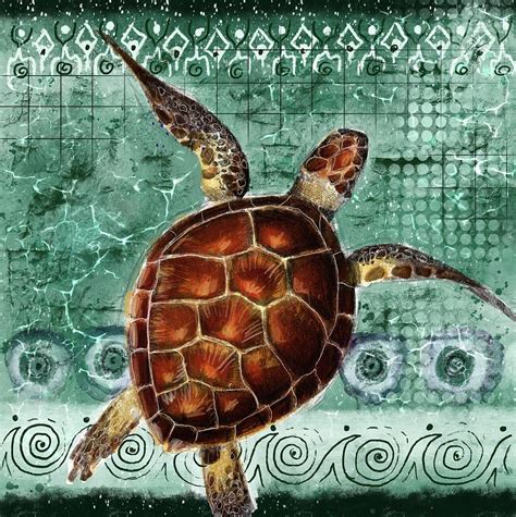 Sea Turtle Mixed Media By Sophia Giegerich