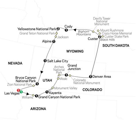 Exploring Americas National Parks Cosmos 15 Days From Las Vegas To