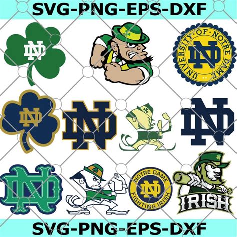 Notre Dame Fighting Irish Ncaa Bundle Svg Ncaa Logo Svg Png Dxf