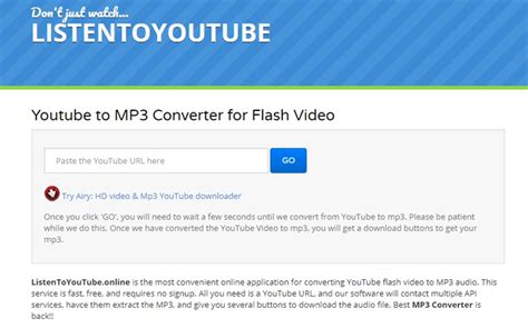 Copy youtube video link to clipboard (easy to do via the share button). Top 6 YouTube to MP3 Converters Online