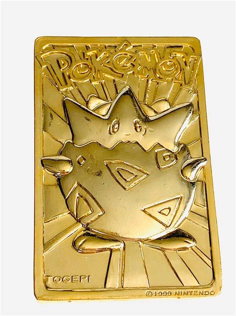 Togepi 23k Gold Plated Pokémon Card 1999 Mercari Gold Pokemon