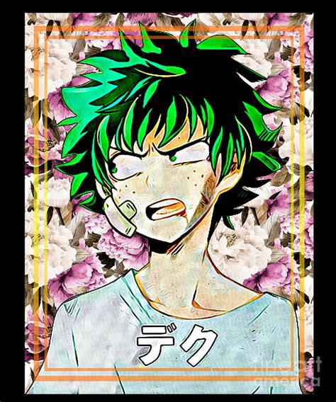 Midoriya Izuku My Hero Academia Japanese Flowers Drawing By Fantasy