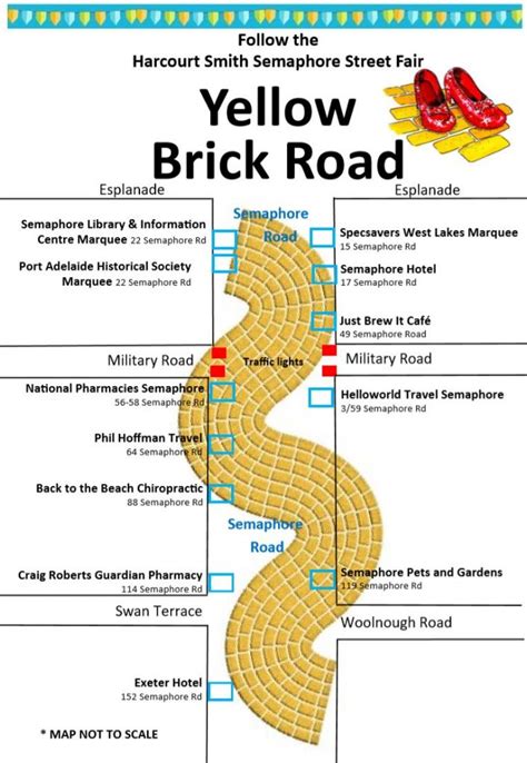 Follow The Yellow Brick Road Its Free Semaphore Street Fair
