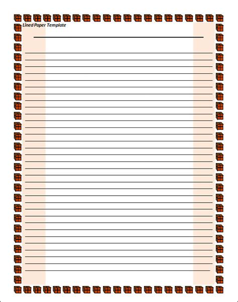 Ms Word Lined Paper Template Hq Printable Documents