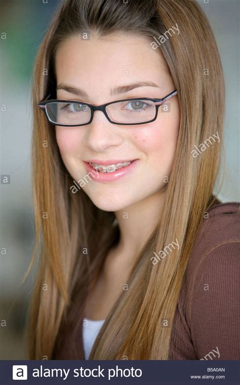 Young Girl With Glasses And Braces Stock Photo 20503469