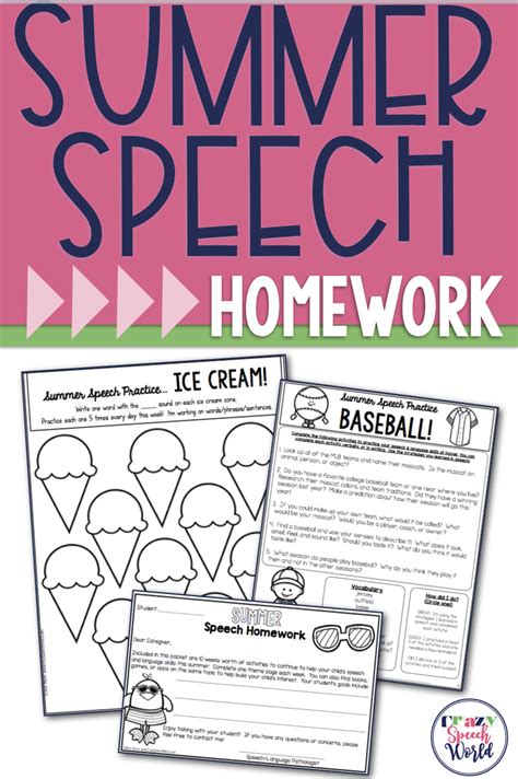 Summer Speech Homework