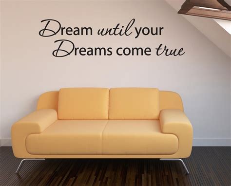 dream until your dreams come true wall quote decor removable sticker decal art from beijia2013