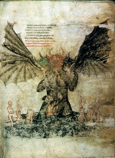 Divina Commedia Dante And Virgil Climb Down On Lucifer F 47 Dante