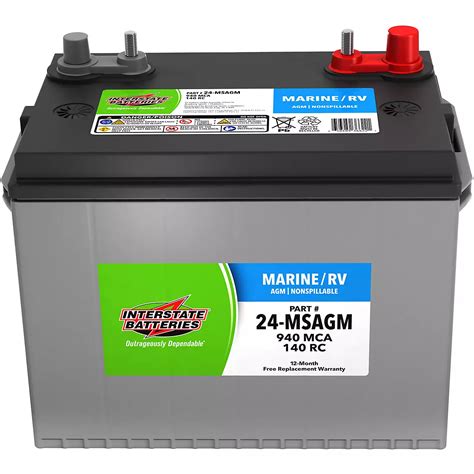 Interstate Batteries Marine Battery Free Shipping At Academy