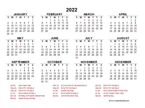New Year 2022 Holidays In Uae