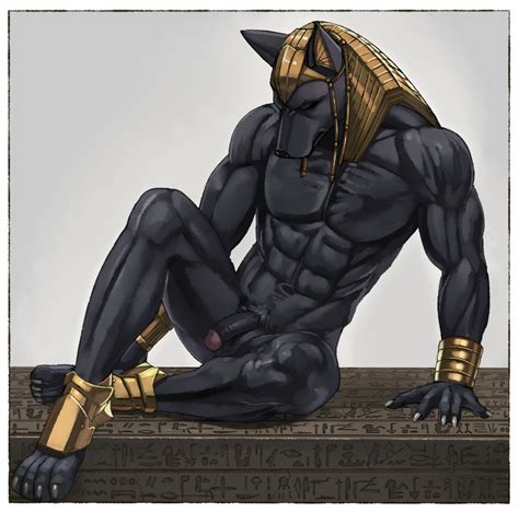 Rule 34 Anthro Anubian Jackal Anubis Bikoinu2 Canine Deity Egyptian