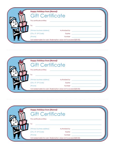 Professional Looking Printable Gift Certificates Free Printable Download